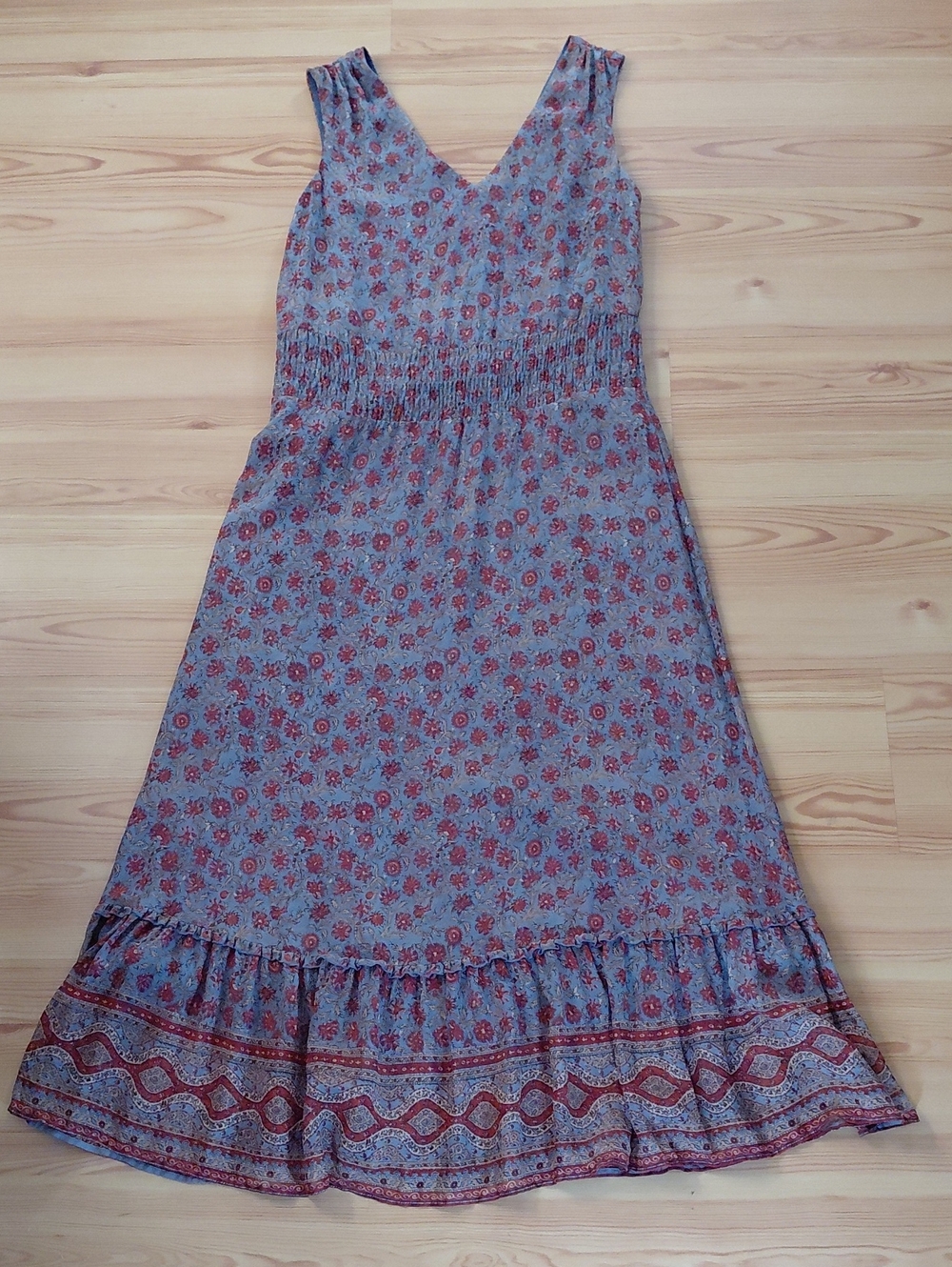 The Territory Ahead Silk Maxi Dress with Floral Print- Size 6